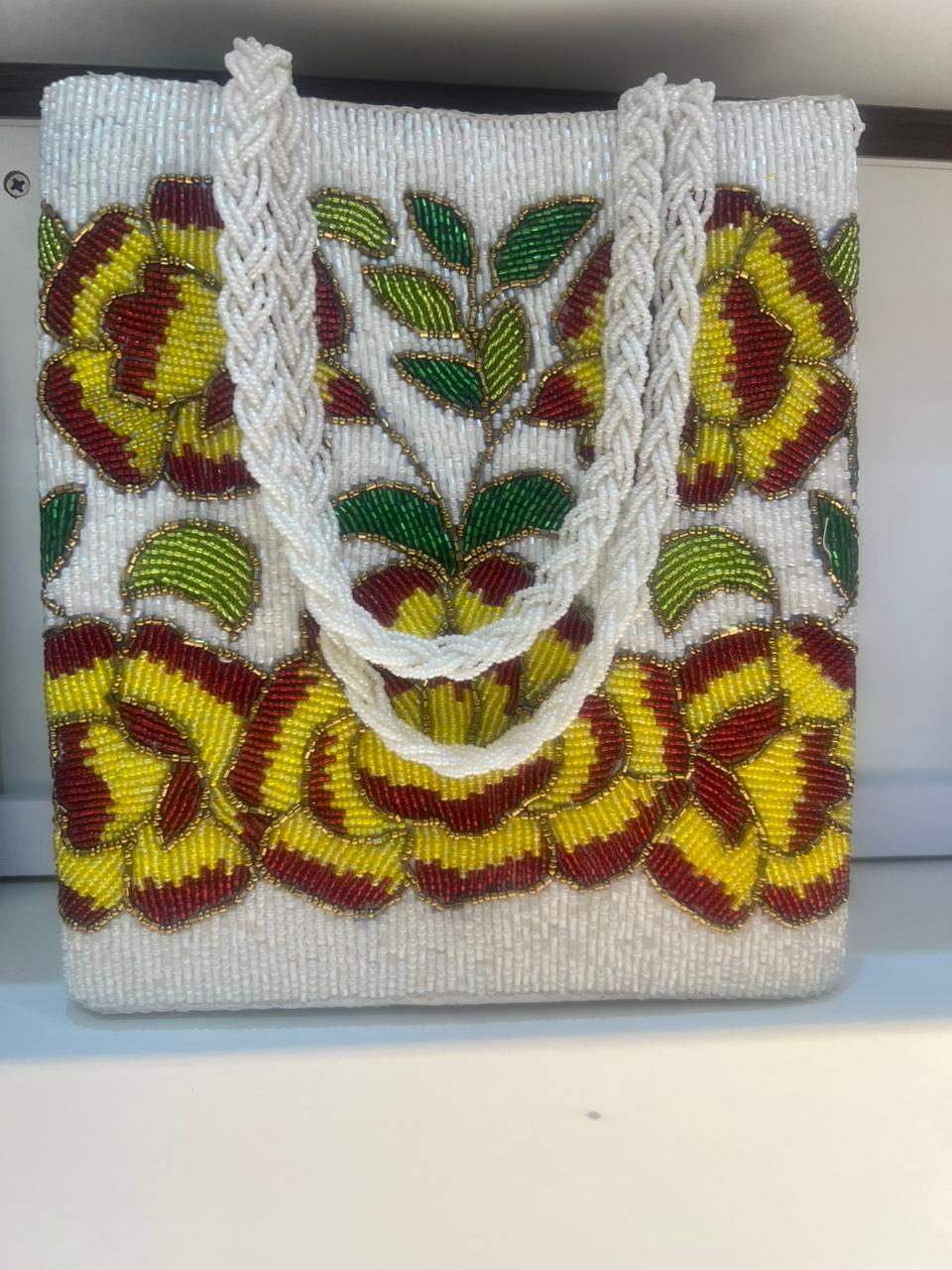 Handmade Luxury Beaded Velvet Bag - Image 2