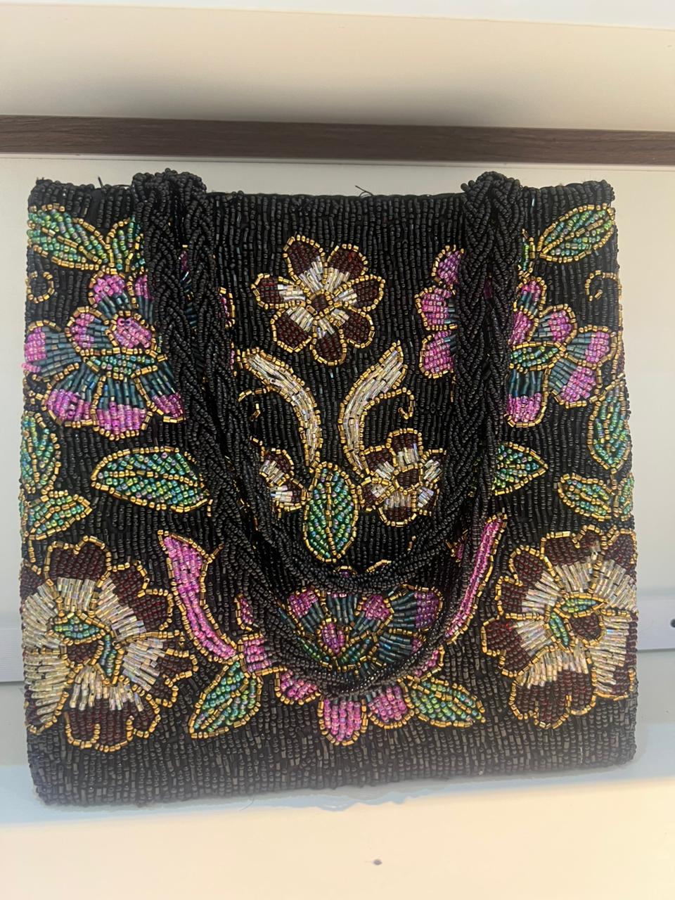 Handmade Luxury Beaded Velvet Bag - Image 5