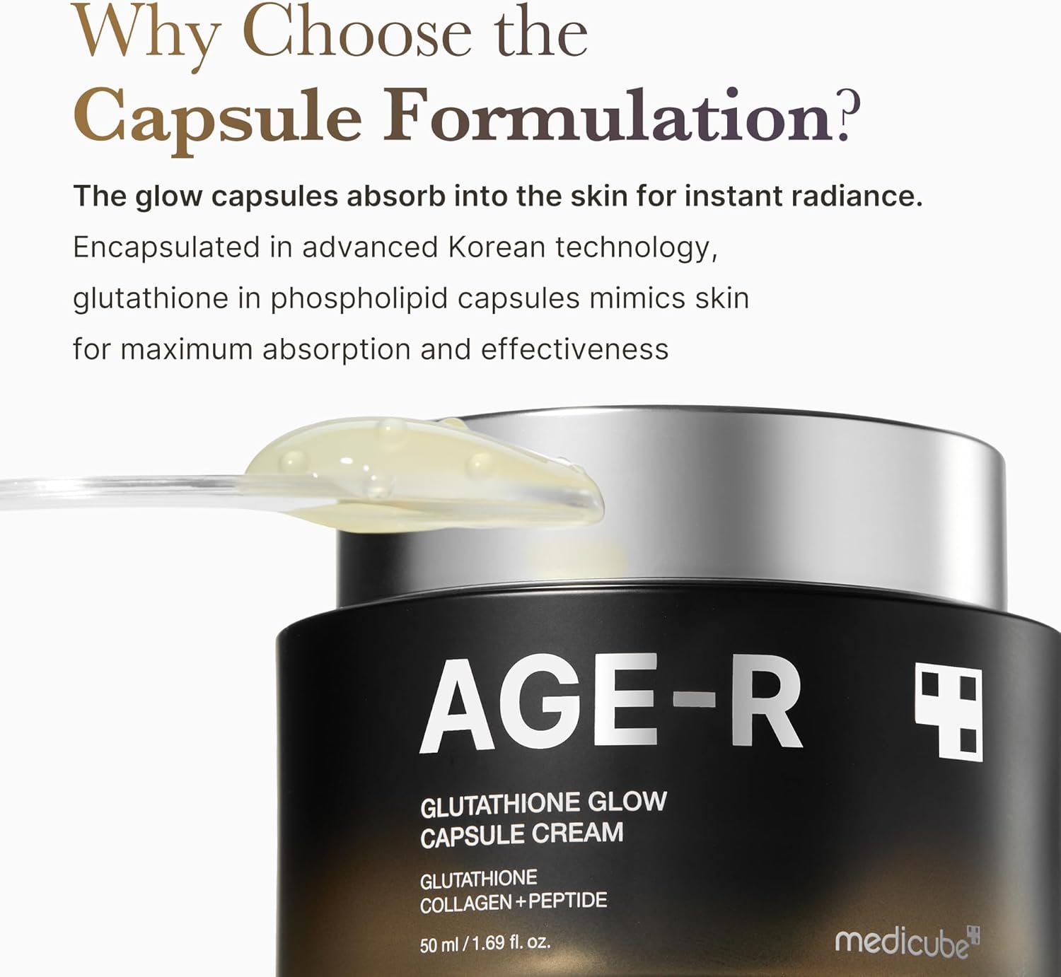 Medicube - AGE-R Glutathione Glow Capsule Cream 50ml - Image 3